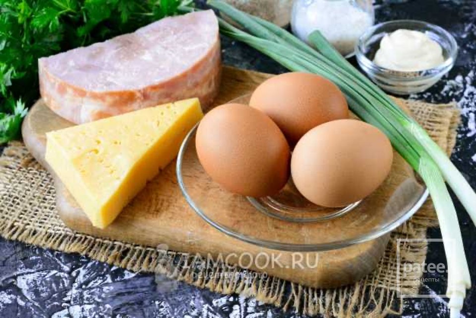 Яйца, фаршированные ветчиной и сыром 🥚 - Шаг 1