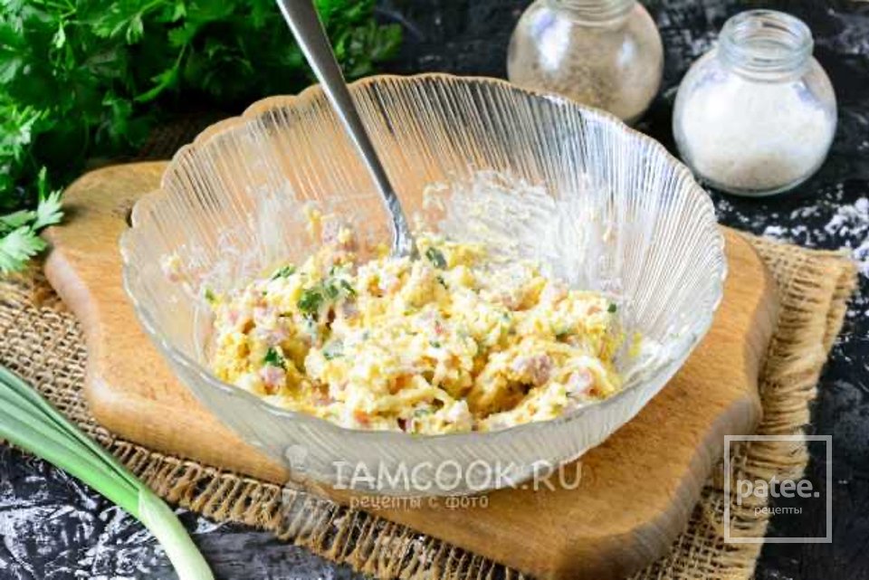 Яйца, фаршированные ветчиной и сыром 🥚 - Шаг 6