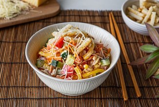 Салат из копченой курицы с корейской морковкой 🥗