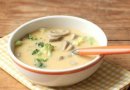 Сырный суп с брокколи и шампиньонами