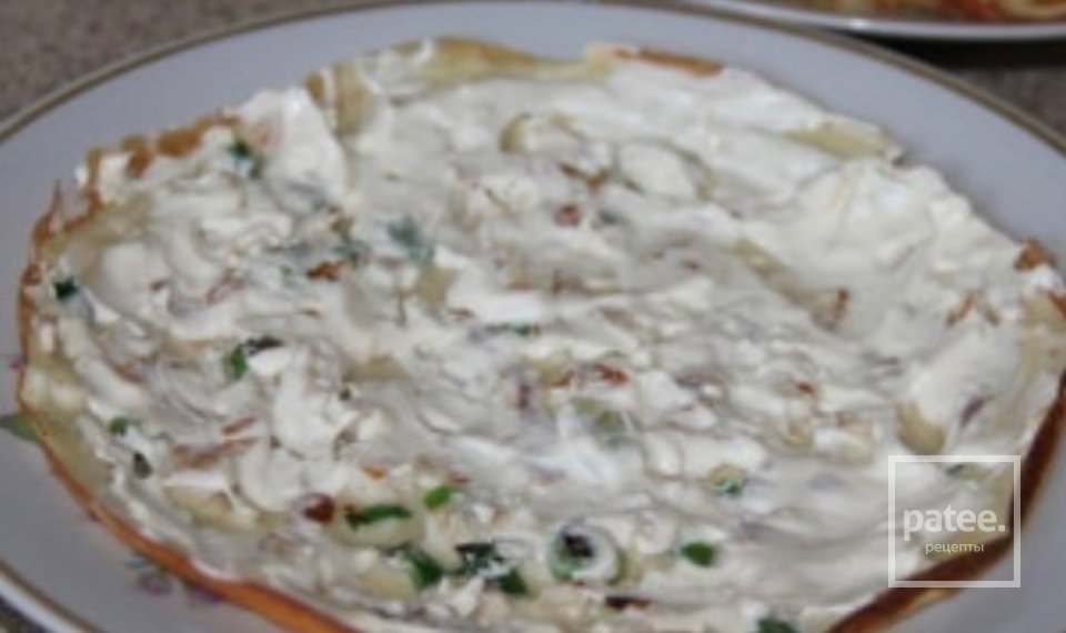 Торт из яичных блинов с куриной начинкой - Шаг 1