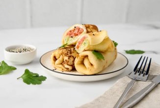 Блины с семгой и сливочным сыром