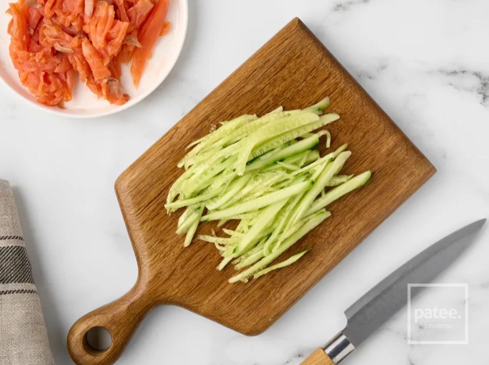 Блины с семгой и сливочным сыром - Шаг 5