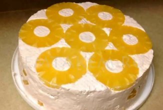 Торт с ананасами