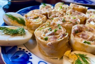 Блины с селёдкой от Юлии Высоцкой.