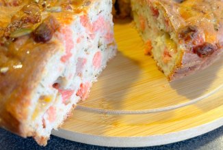 ЗАЛИВНОЙ ПИРОГ С КРАСНОЙ РЫБОЙ