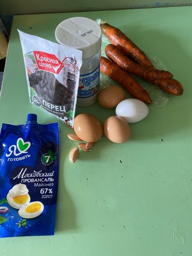 морковный салат с яйцом - Шаг 1