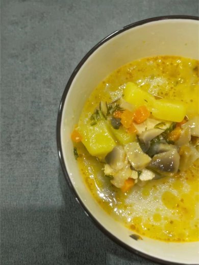 Сырный суп с грибами - Шаг 9