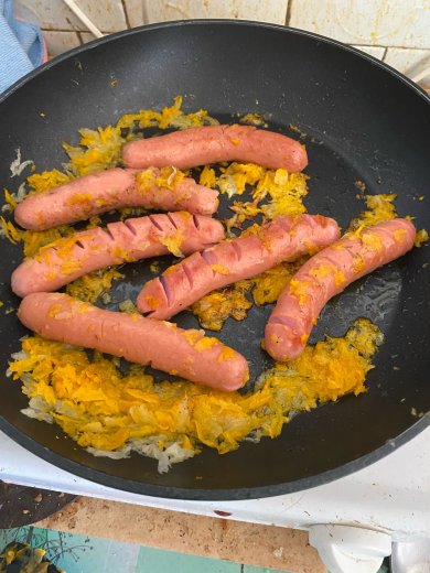 гречка с сосисками и томатной пастой - Шаг 3