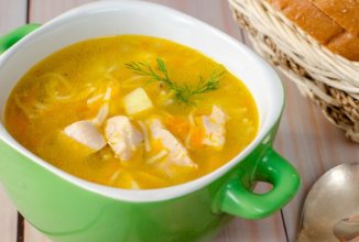 Суп с курицей, картофелем и вермишелью