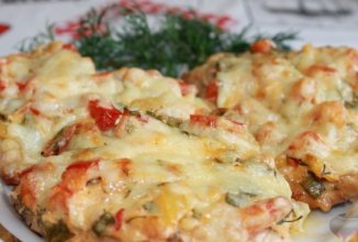 Куриная грудка "под шубой", в духовке