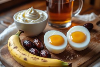 Варёные яйца + любой доп. перекус.