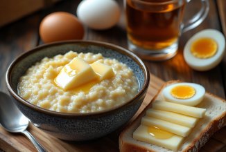 Пшённая каша на молоке солёная / сладкая.