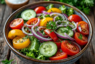 Салат из свежих овощей №1.