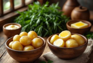 Варёные картохи в мундире/без.