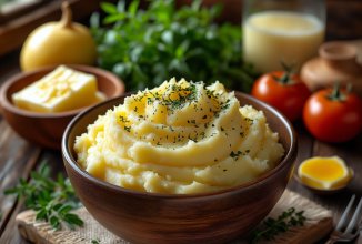 Картофельное пюре с молоком и сливочным маслом / без них.