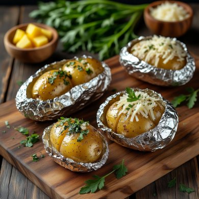 Запечённые картохи в фольге в мундире/без. - Шаг 1