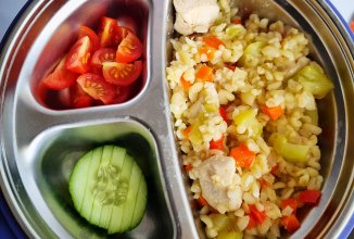 Булгур с овощами и индейкой