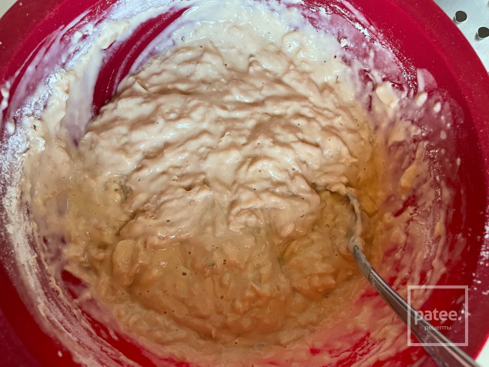 Оладушки с яблоками. - Шаг 6