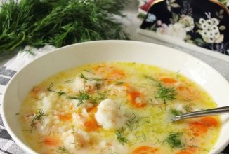 Крем - суп из креветок с сыром Филадельфия