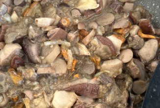 Паста с белыми грибами