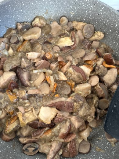 Паста с белыми грибами