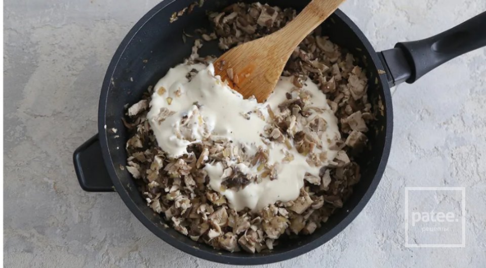 жюльен с курицей и грибами - Шаг 9