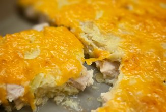 Нежная запеканка из кабачков и куриного филе