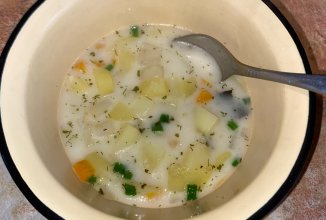 картофельный суп с сыром