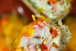 Мини-киши с крабовыми палочками