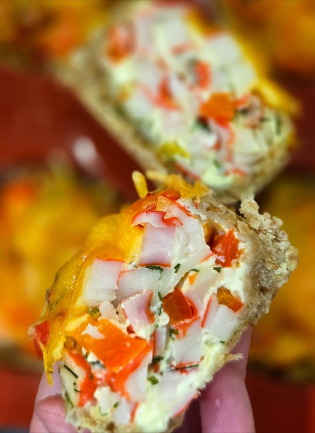 Мини-киши с крабовыми палочками