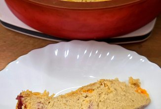 Запеканка тыква-малина-кофе