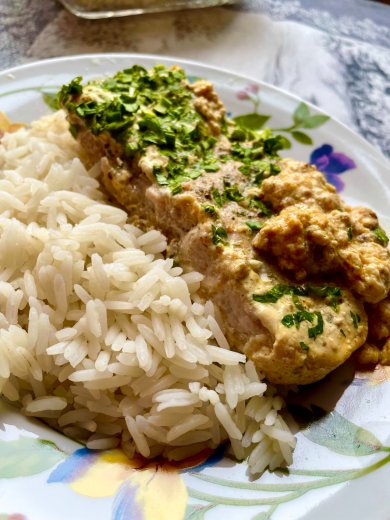 Рыба в сливках.