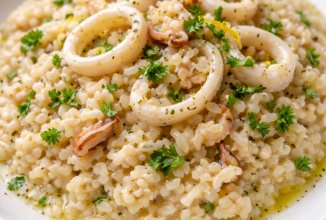 Ризотто с кальмарами